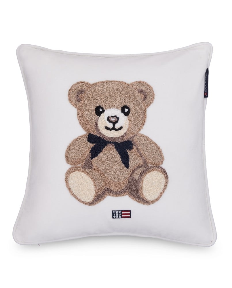 LEXINGTON Teddy-Kissen aus Bio-Baumwollsamt 40 x 40