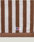 LEXINGTON Gestreiftes frotteehandtuch, fudge/schneeweiß