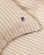 LEXINGTON Bettwäsche-set aus Baumwollflanell mit nadelstreifen, beige/braun