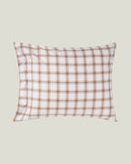 LEXINGTON Karierter Pinpoint-Kissenbezug aus lyocell/Baumwolle, white/fudge
