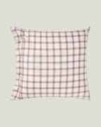 LEXINGTON Karierter Pinpoint-Kissenbezug aus lyocell/Baumwolle, white/fudge