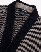 Cawö 5840 Herren Velours-Kimono mit Schalkragen – Baumwolle