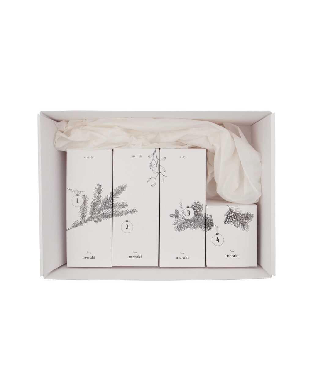 Meraki AdventCH Meadow Seife + Lotion + Silent Amber Raumduft-Diffusor + Duftkerze Geschenkbox