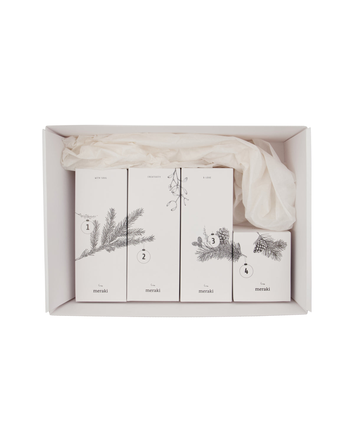 Meraki AdventCH Meadow Seife + Lotion + Silent Amber Raumduft-Diffusor + Duftkerze Geschenkbox