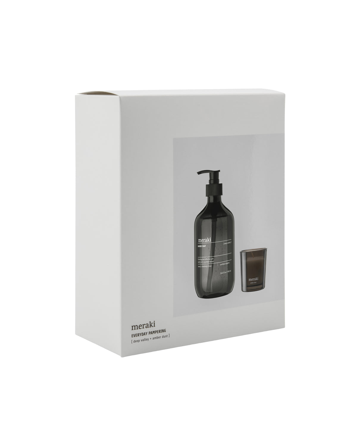 Meraki Deep Valley Handseife + Duftkerze Amber Dust Geschenkbox