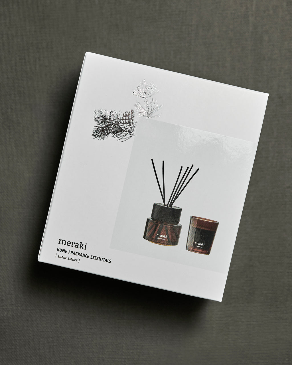 Meraki Silent Amber Raumduft-Diffusor + Duftkerze Geschenkbox