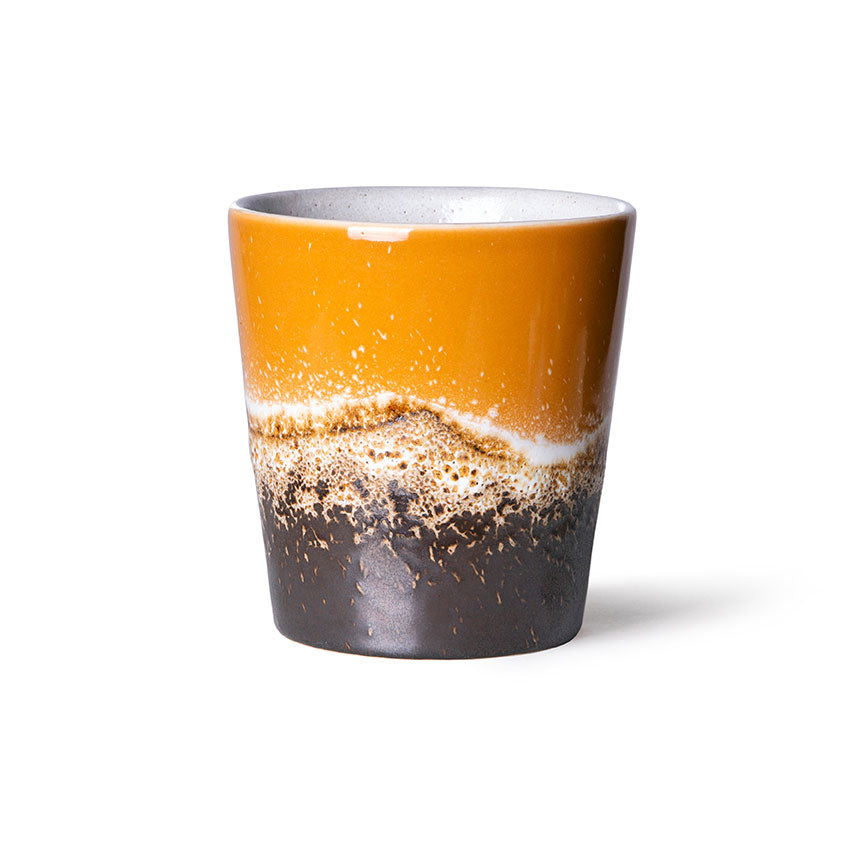 HKliving 70's Ceramics Kaffeebecher – Retro-Steingut