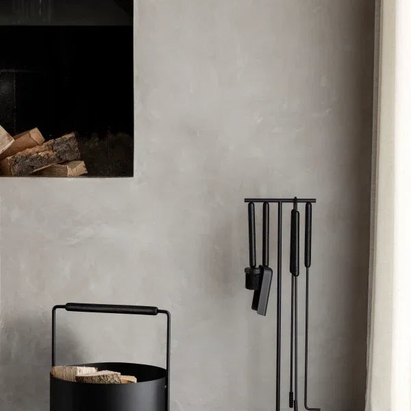 blomus ASHI Kamingarnitur 3-teilig – Stahl & Eiche