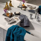 Möve Bamboo Luxe Handtuch Uni mit Velourbordüre