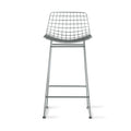 HKliving Wire Bar Stool – Metall, Silber, Sitzhöhe 66 cm