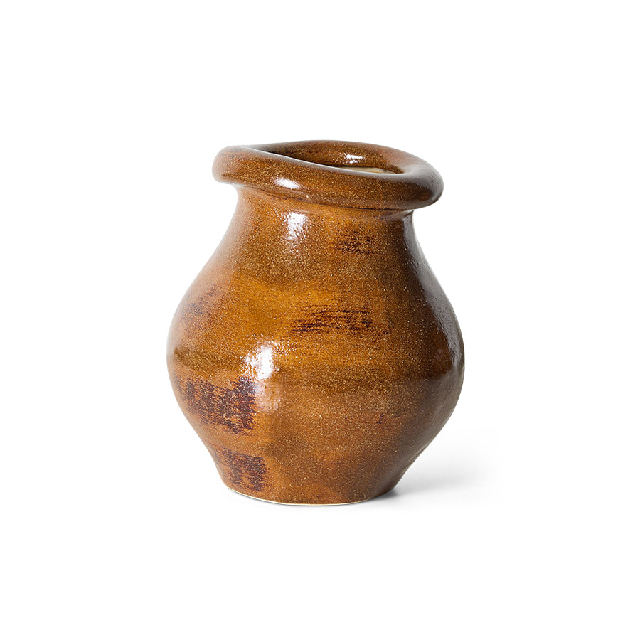HKliving Robuste Vase – Dekorative Vase in warmem Burnt Umber