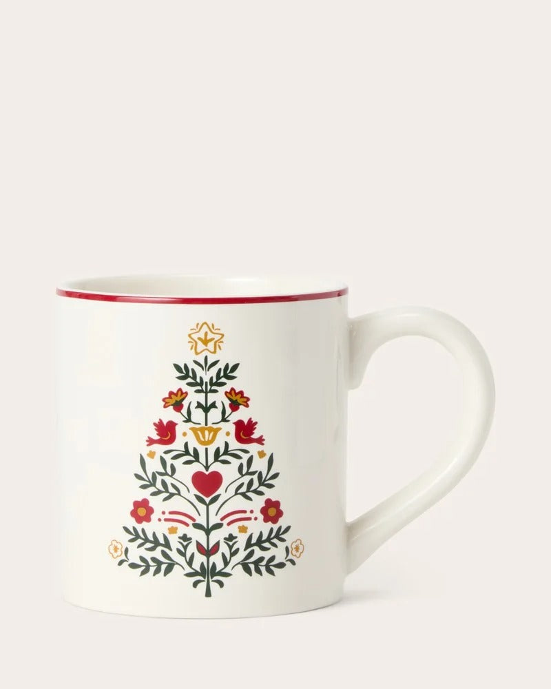 Lexington Weihnachtsbaummotiv Steingutbecher